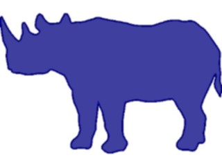 Sticker Custom Preview Image #026207 Animals Silhouettes Rhino2