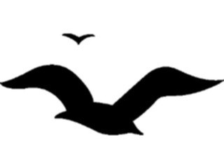 Sticker Custom Preview Image #026217 Animals Silhouettes Seagulls