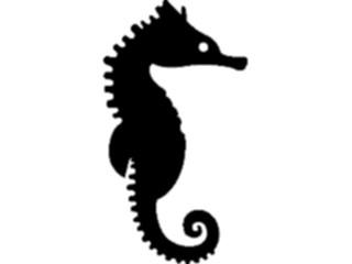 Sticker Custom Preview Image #026218 Animals Silhouettes Seahorse1