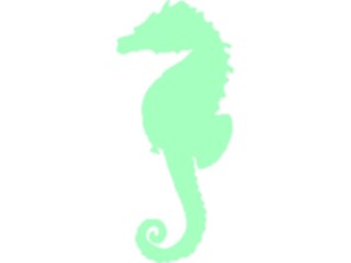Sticker Custom Preview Image #026219 Animals Silhouettes Seahorse2
