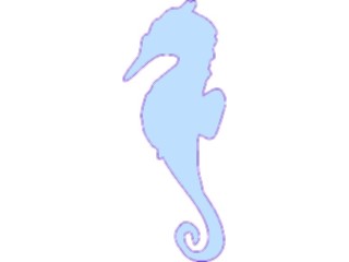 Sticker Custom Preview Image #026221 Animals Silhouettes Seahorse4