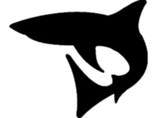 Sticker Custom Preview Image #026226 Animals Silhouettes Shark2