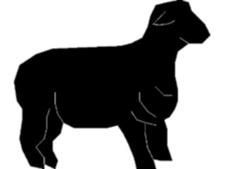 Sticker Custom Preview Image #026234 Animals Silhouettes Sheep1