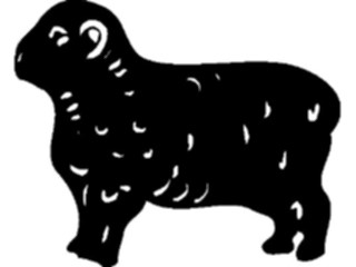 Sticker Custom Preview Image #026236 Animals Silhouettes Sheep3