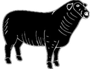 Sticker Custom Preview Image #026237 Animals Silhouettes Sheep4