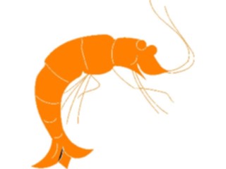 Sticker Custom Preview Image #026239 Animals Silhouettes Shrimp1