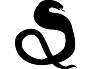 Sticker Custom Preview Image #026245 Animals Silhouettes Snake2