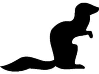 Sticker Custom Preview Image #026257 Animals Silhouettes Squirrel1