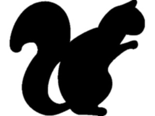 Sticker Custom Preview Image #026258 Animals Silhouettes Squirrel2