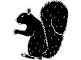 Sticker Custom Preview Image #026259 Animals Silhouettes Squirrel3