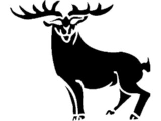 Sticker Custom Preview Image #026262 Animals Silhouettes Stag1