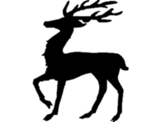 Sticker Custom Preview Image #026264 Animals Silhouettes Stag3