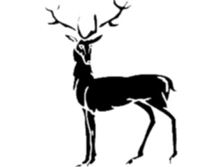 Sticker Custom Preview Image #026265 Animals Silhouettes Stag4