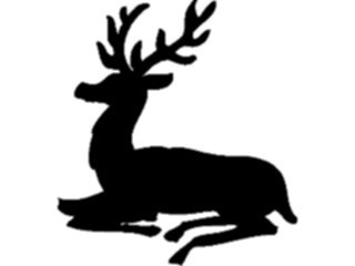Sticker Custom Preview Image #026267 Animals Silhouettes Stag6