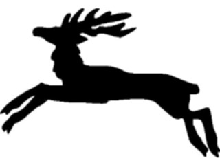 Sticker Custom Preview Image #026268 Animals Silhouettes Stag7