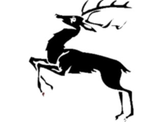 Sticker Custom Preview Image #026269 Animals Silhouettes Stag Jumping