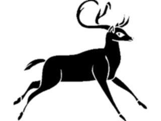 Sticker Custom Preview Image #026270 Animals Silhouettes Stag Running