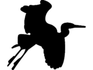 Sticker Custom Preview Image #026275 Animals Silhouettes Stork