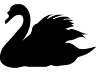Sticker Custom Preview Image #026277 Animals Silhouettes Swan2