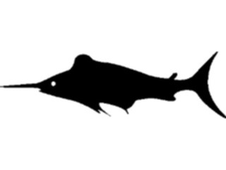 Sticker Custom Preview Image #026279 Animals Silhouettes Swordfish1
