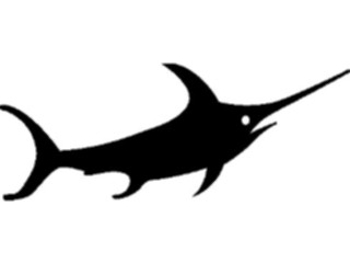 Sticker Custom Preview Image #026280 Animals Silhouettes Swordfish2