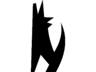 Sticker Custom Preview Image #026301 Animals Silhouettes Wolf Howling