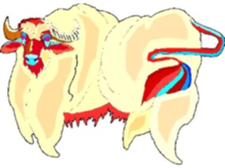 Sticker Custom Preview Image #026312 Animals Stylized Buffalo