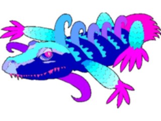 Sticker Custom Preview Image #026320 Animals Stylized Crocodile1