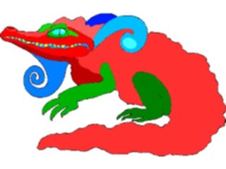 Sticker Custom Preview Image #026321 Animals Stylized Crocodile2