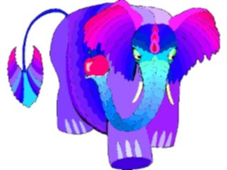 Sticker Custom Preview Image #026327 Animals Stylized Elephant