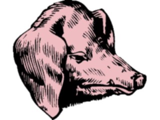 Sticker Custom Preview Image #026395 Antique Style Animals Pig2