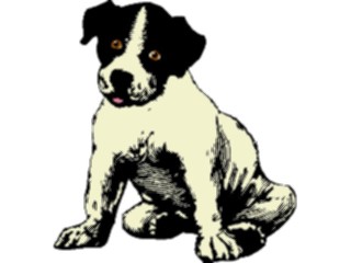 Sticker Custom Preview Image #026398 Antique Style Animals Puppy