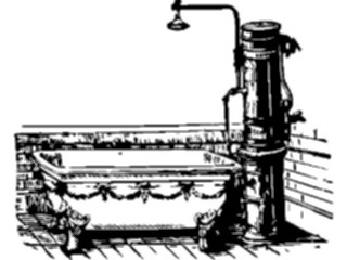 Sticker Custom Preview Image #026405 Antique Style Household Bathtub