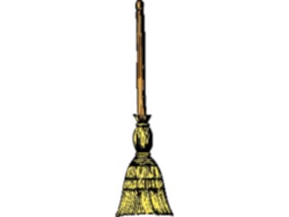 Sticker Custom Preview Image #026412 Antique Style Household Broom