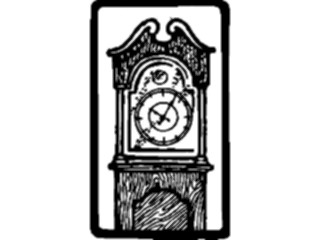 Sticker Custom Preview Image #026436 Antique Style Household Clock Grandfather