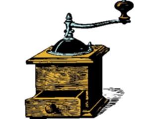 Sticker Custom Preview Image #026437 Antique Style Household Coffee Grinder