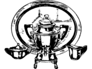 Sticker Custom Preview Image #026442 Antique Style Household Coffee Service