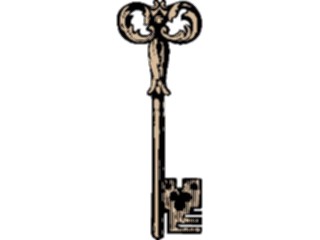 Sticker Custom Preview Image #026470 Antique Style Household Key