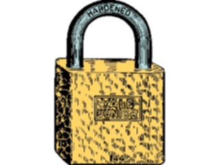 Sticker Custom Preview Image #026493 Antique Style Household Padlock1