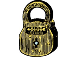 Sticker Custom Preview Image #026494 Antique Style Household Padlock2