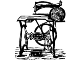 Sticker Custom Preview Image #026516 Antique Style Household Sewing Machine1