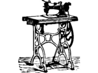 Sticker Custom Preview Image #026517 Antique Style Household Sewing Machine2