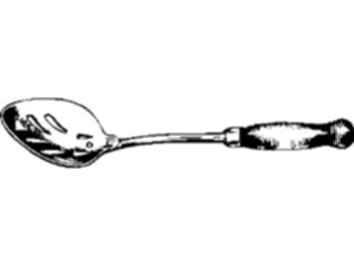 Sticker Custom Preview Image #026526 Antique Style Household Spoon Slotted