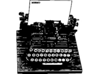 Sticker Custom Preview Image #026544 Antique Style Household Typewriter