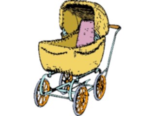 Sticker Custom Preview Image #026558 Antique Style Miscellaneous Baby Carriage