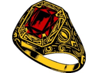 Sticker Custom Preview Image #026598 Antique Style Miscellaneous Ring Ruby