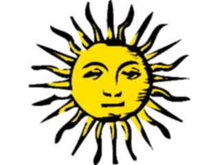 Sticker Custom Preview Image #026601 Antique Style Miscellaneous Sun1