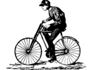 Sticker Custom Preview Image #026655 Antique Style People General Cyclist2