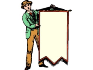 Sticker Custom Preview Image #026678 Antique Style People General Frame Man Pointing