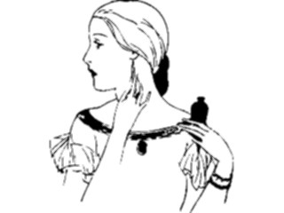 Sticker Custom Preview Image #026752 Antique Style People General Woman Applying Perfume